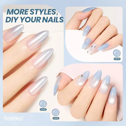 Miniatura 182 de Beetles - Esmalte de uñas de gel rosa claro, 0.5 fl oz, color rosa bebé, esmalte de gel que se absorbe con luz UV LED, arte de uñas de verano, salón