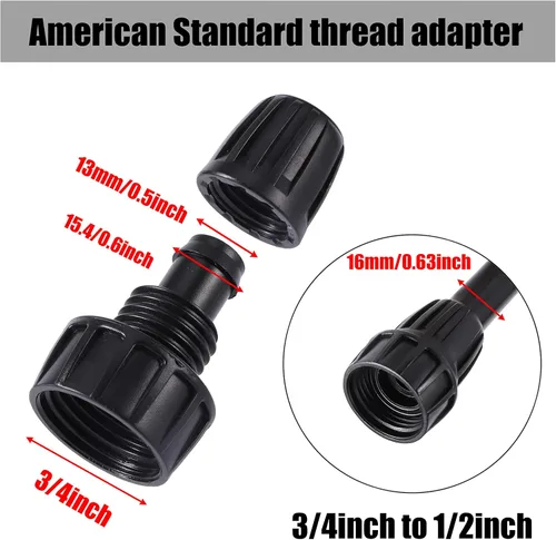 Miniatura 2 de Accesorios de tubería de riego de 1/2 pulgada para (1/2 pulgada de diámetro interior x 0.6-0.63 pulgadas de diámetro) 0.630 in de tubería de goteo