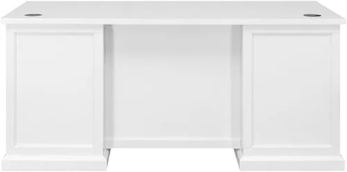 Miniatura 6 de Escritorio ejecutivo moderno de madera para oficina, totalmente montado, color blanco