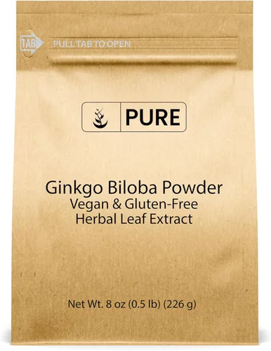 Pure Original Ingredients Ginkgo Biloba en polvo (8 onzas) siempre puro, sin rellenos ni aditivos, verificado por laboratorio