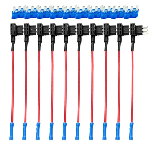 Miniatura 6 de Micro 3 pines fusible grifo 15A agregar fusible a granel adaptador de fusibles de coche Dash Cams adaptador de circuito TAP y portafusibles Set de 3