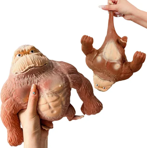 Miniatura 9 de YHan Juguete Fidget de Mono Elástico Suave para Alivio del Estrés para Niños y Adultos, Peluches de Animales, Juguetes Sensoriales Elásticos