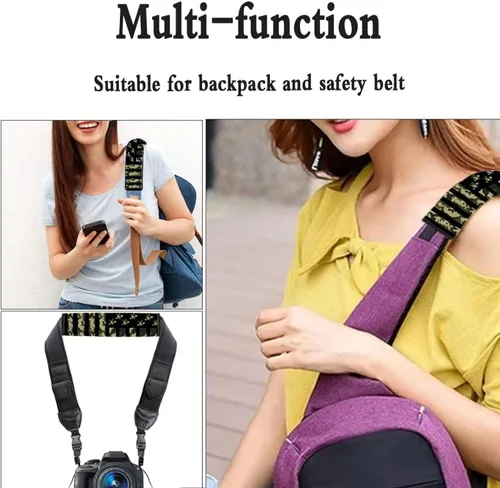 Miniatura 6 de LedBack Fundas para cinturón de seguridad de coche con diseño de bandera americana y camuflaje, paquete de 2, almohadilla universal para cinturón