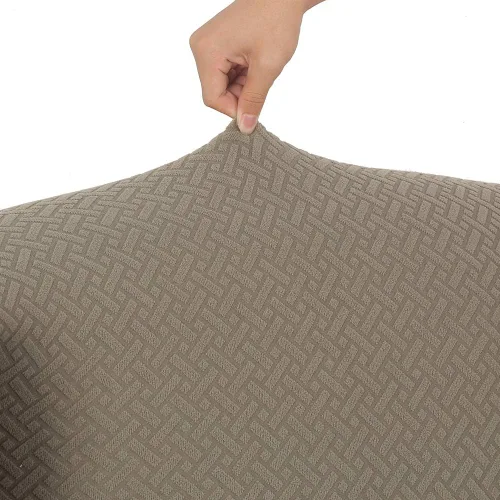 Miniatura 6 de ele ELEOPTION Funda elástica para sofá de 2 piezas, funda elástica para silla con respaldo de ala, funda protectora de muebles para sillas de Camel