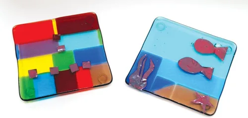 Miniatura 3 de Bullseye Rainbow - Paquete de vidrio transparente - 90 Coe