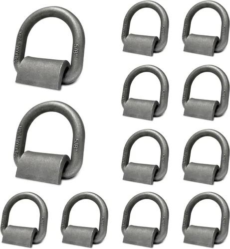 Miniatura 8 de Grandroad auto Anillo en D forjado soldado resistente, anclaje de amarre para remolque de 1/2 pulgada con anillo en D para remolque, carga