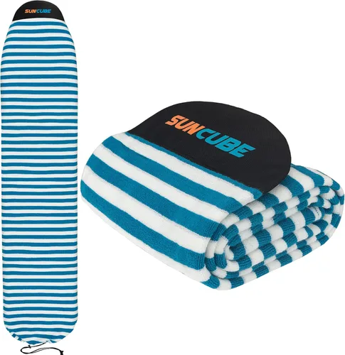 Miniatura 9 de SUN CUBE Funda para calcetín para tabla de surf, bolsa protectora para tabla de surf, ligera, elástica, para longboard, híbrido, tabla corta