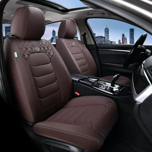 Miniatura 33 de FLORICH Fundas de asiento delantero, 2 piezas, fundas de asiento para automóviles, fundas de asiento universales de cuero de lujo, accesorios