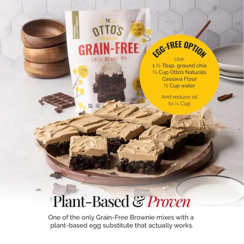 Miniatura 9 de Mezcla de brownie clásica sin granos de Otto's Naturals, 11.1 Oz., Libre de los 9 principales alérgenos, harina de yuca orgánica, sin gluten,