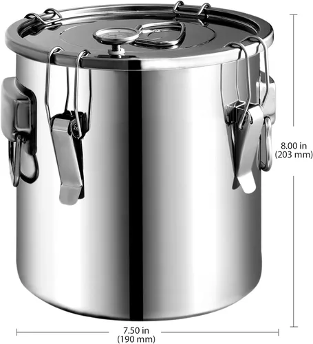 Miniatura 2 de Destilador de acero inoxidable, capacidad de 6 L (1.6 galones), kit completo con termómetro – para agua y vapor/destilación de aceites esenciales