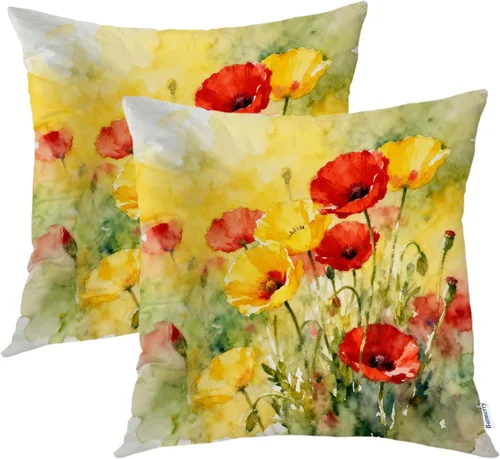 Miniatura 33 de Batmerry Black Cat Green Leaves Throw Pillow Covers, Cat Among Foliage Decorative Pillow Covers Digital Printing Blended Fabric for Couch Sofa Bed