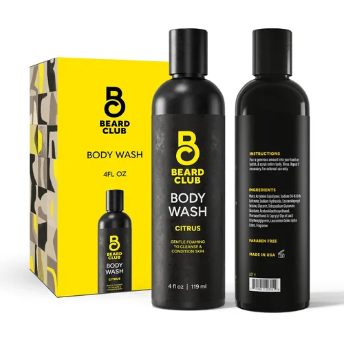 Miniatura 15 de The Beard Club Gel de ducha resistente para hombre con limpieza exfoliante, espuma rica y aroma característico, gel de baño para hombre