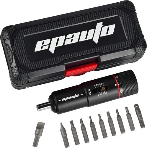Miniatura 8 de EPAuto Destornillador manual para armas de fuego Engranajes de bicicleta, 10-65 pulgadas/Lbs - 10 bits, negro