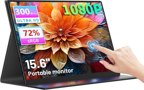 Miniatura 8 de Monitor portátil con pantalla táctil de 15.6" 4K UHD 3840X2160 100000:1 OLED de 10 puntos con pantalla táctil de 10 puntos, con funda protectora