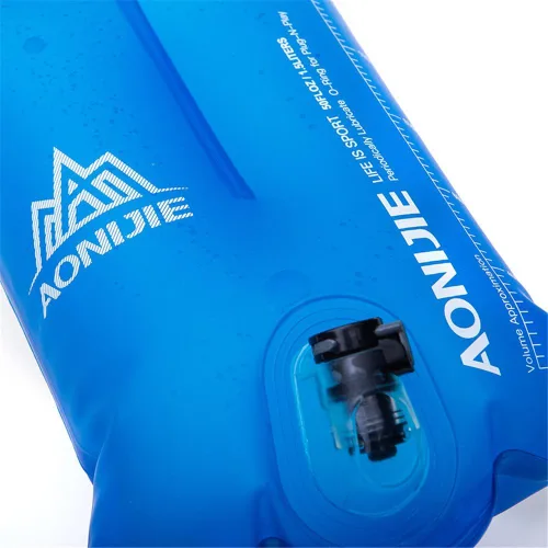 Miniatura 6 de AONIJIE Bolsa de agua plegable de hidratación a prueba de fugas, depósito de agua para senderismo al aire libre, mochilero, correr, ciclismo 1.5L-TPU