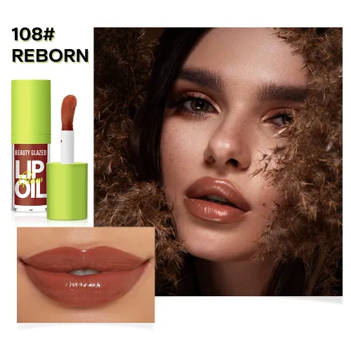 Miniatura 2 de Beauty Glazed Aceite de Labios con Cabezal de Brocha Grande, Ultra-Hidratante y Nutritivo, Aceite de Brillo Labial con Acabado Suave y Brillante