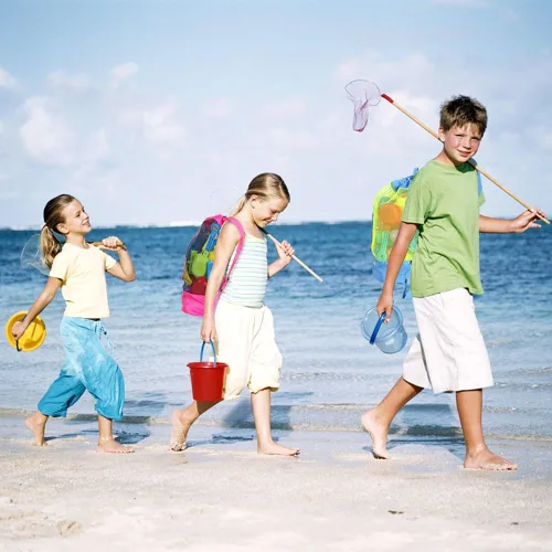 Miniatura 7 de EocuSun Bolsa de malla grande para playa, tote durable con cordón, mochila para juguetes de natación y alberca, bolsas de almacenamiento para Azul