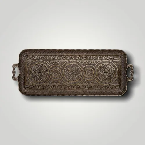 Miniatura 8 de Alisveristime Bandeja rectangular turca otomana para café y té (bandeja pequeña) (13 pulgadas x 5.5 pulgadas) (utentica)