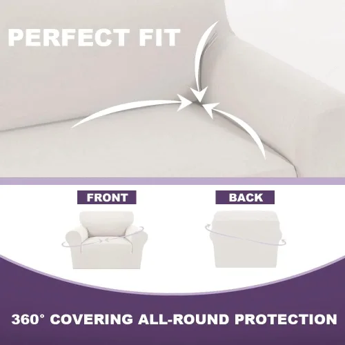 Miniatura 4 de MeilleMaison Funda elástica para sillón 2024, 1 pieza, lavable, protector de muebles para mascotas, funda de sofá antideslizante con parte inferior