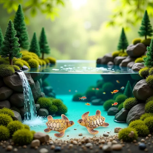 Miniatura 3 de Jowxsx 2 figuras miniatura de resina de mini paisaje de micro paisaje para acuario, jardín, bonsái, decoración del hogar