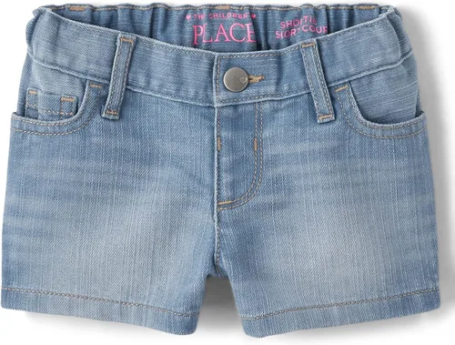 The Children's Place Baby Girls' and Toddler Jean Shortie Shorts