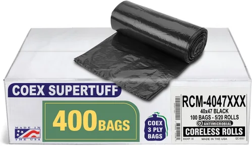 Miniatura 21 de Aluf Plastics - Bolsas de basura de 20-30 galones, (paquete de 100) 1.1 mil (equiv) bolsas de basura de plástico de baja densidad, 30 x 36 pulgadas