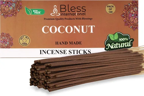 Miniatura 72 de Bless International varillas de incienso 100 % natural hechas a mano, sumergidas a mano, el mejor aroma Incienso y mirra