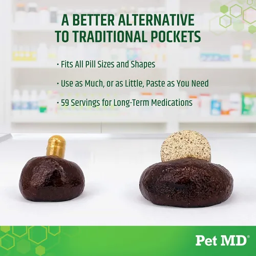 Miniatura 4 de Pet MD Wrap A Pill Paste - Pastilla con sabor a tocino para perros, crea un bolsillo para ocultar pastillas y medicamentos, 59 porciones