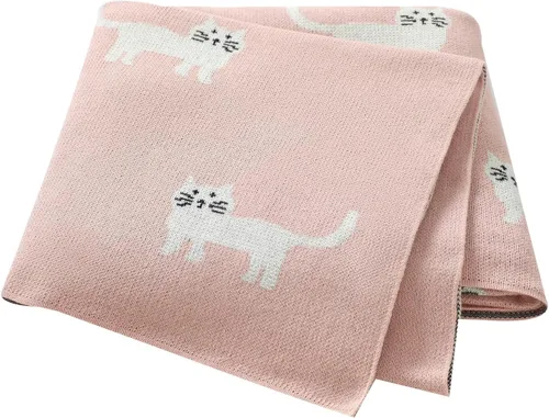 Miniatura 12 de Hadetoto Mantas de bebé para niños y niñas, mantas de algodón de punto para recién nacidos, manta de recepción de ganchillo neutro, esenciales