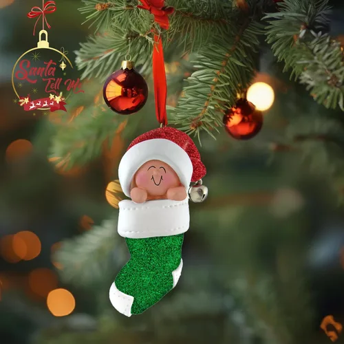 Miniatura 4 de Adorno personalizado para la primera Navidad del bebé 2025, recuerdo de Navidad para niña o niño, adorno personalizado para recién nacido, mi
