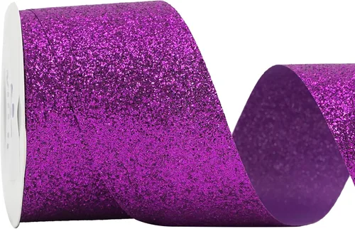 Miniatura 13 de MEEDEE Cinta negra con purpurina para envolver regalo, cinta de borde cortado de 1-1/2 pulgadas x 10 yardas, cinta brillante para regalos, tarjetas