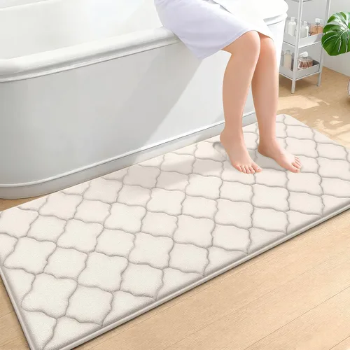 Miniatura 247 de OLANLY Alfombra de Baño de Espuma Viscoelástica de 24 x 16 pulgadas, Ultra Suave y Absorbente, Alfombras de Baño Antideslizantes, Cómodas, Lavables