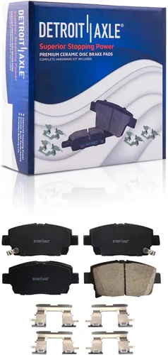 Miniatura 13 de Detroit Axle - Pastillas de freno traseras para Mercedes-Benz C230 C240 C280 C320 C350 CLK320 CLK350 CLK430 E300 E320 E420 E430 SLK350, pastillas