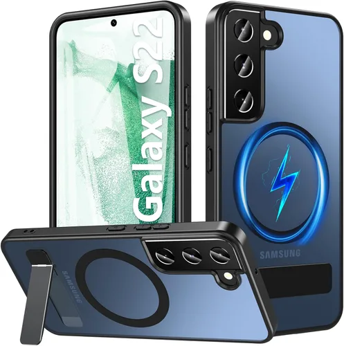Miniatura 10 de Funda OWKEY Samsung Galaxy A13 5G, Funda Magnética para Teléfono con Soporte y Protector de Pantalla, Funda Protectora Antihuellas y a Prueba de A13