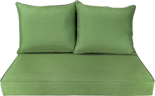 Miniatura 13 de Cojines para muebles de patio, cómodos cojines de asiento profundo, para asiento de dos plazas, para interiores y exteriores, color negro