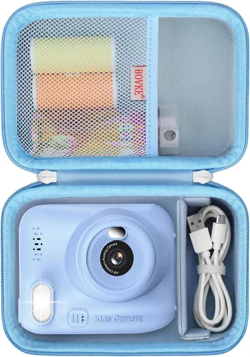 Miniatura 8 de BOVKE Estuche de transporte compatible con MINIBEAR Cámara Digital Instantánea Selfie Video Cámara Videocámara Bolsa de Almacenamiento con Espacio