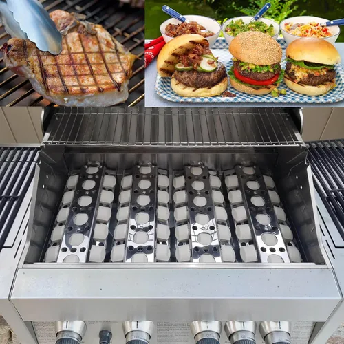 Miniatura 5 de GasSaf Placa de calor para piezas de repuesto seleccionadas de Turbo BBQ, bandeja de briquetas de 16.5 pulgadas para Turbo Sts, Elite, parrillas