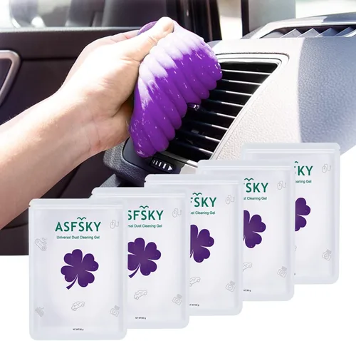 Miniatura 12 de ASFSKY Gel de limpieza de coche para detalles de coche, masilla de gel de limpieza de coche, gel limpiador de teclado reutilizable, masilla de gel