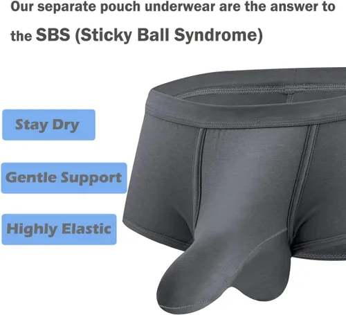 Miniatura 3 de ZONBAILON Men's Bulge Enhancing Brief Dual Pouch Underwear Breathable Bikinis Boxer Modal Trunk