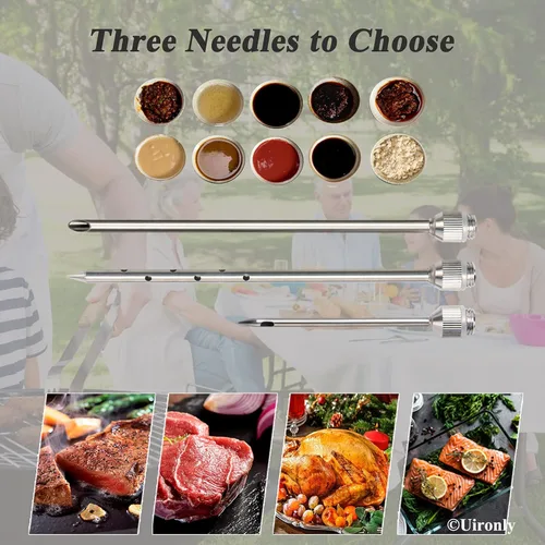 Miniatura 4 de Kit de inyección de carne para barbacoa, inyector de jeringa con sabor a condimento cajún para cocinar, parrilla, ahumador, barbacoa en pollo, pavo