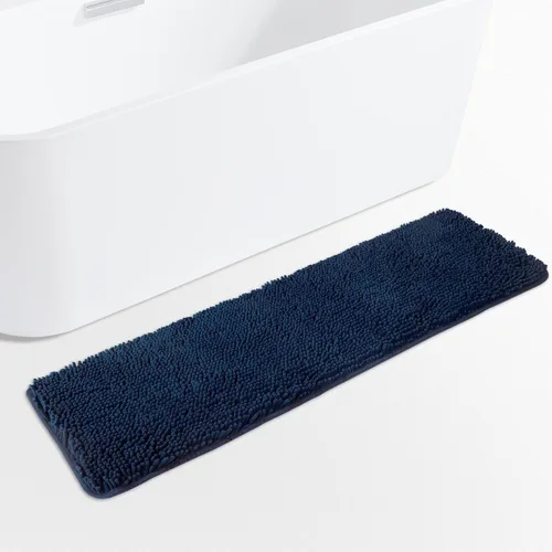 Miniatura 175 de Yeaban Alfombra de pasillo de baño de 24 x 72 pulgadas, antideslizante, alfombra de baño larga de felpilla gruesa, absorbente y lavable, alfombra