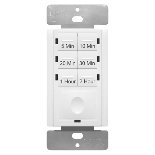 Miniatura 10 de ENERLITES Interruptor temporizador de cuenta regresiva de 1 hora, 1-5-10-20-30-60 minutos, para ventiladores de baño, calentadores, luces, indicador