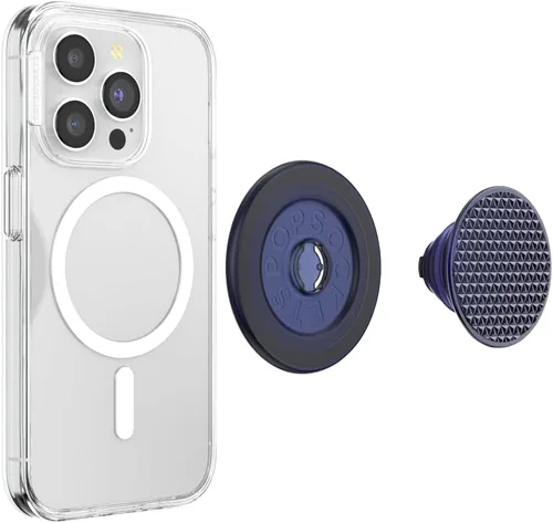 Miniatura 4 de PopSockets Agarre para teléfono con soporte magnético, parte superior intercambiable, sujeción segura para fundas MagSafe de iPhone, agarre