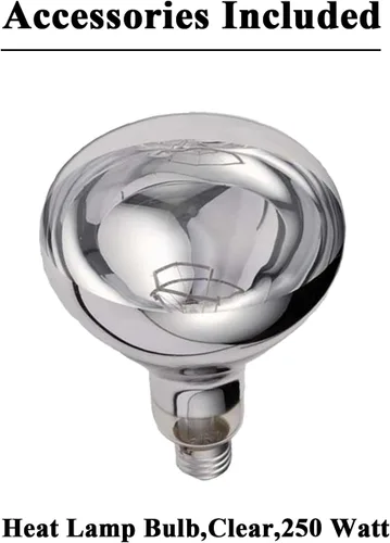 Miniatura 6 de Lámpara colgante de calor para alimentos, calentador infrarrojo, luz de calefacción para freír 250 W con cable retráctil