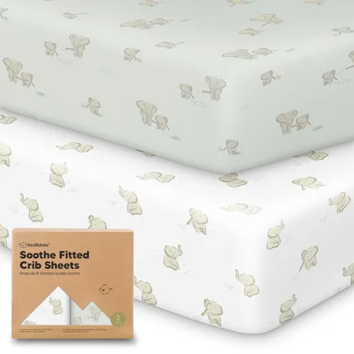 Miniatura 42 de KeaBabies - Juego de 2 sábanas orgánicas, unisex, suaves, 52 x 28 pulgadas, diseño neutro, de algodón jersey transpirable, con estampados adorables