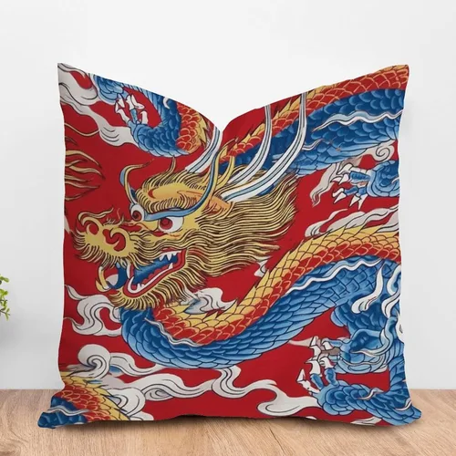 Miniatura 14 de ArogGeld Chinoiserie - Funda de cojín con diseño de pagoda asiática azul índigo, diseño cuadrado de flores y pagoda asiática, para oficina, silla