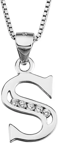 Miniatura 23 de Dijes personalizados para collar colgante con las 26 letras del alfabeto, circonita cúbica, plata esterlina S925.