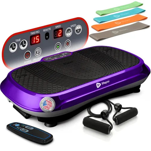 Miniatura 12 de LifePro Waver - Máquina de ejercicios con placa vibratoria – Vibración de alta intensidad para la activación muscular, plataforma vibratoria de Gris