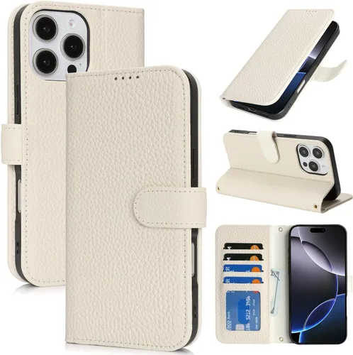 Miniatura 55 de Zouzt Funda para iPhone 11 de 6.1 pulgadas de piel auténtica con 4 ranuras para tarjetas, tarjetero con bloqueo RFID, tapa magnética, función atril