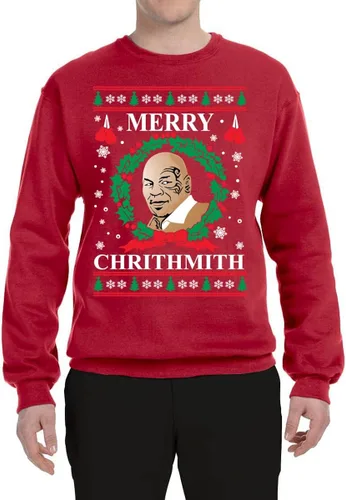 Miniatura 3 de Wild Bobby Merry Chrithmith Mike Tyson Ugly Christmas Sweater Unisex Crewneck Sweatshirt
